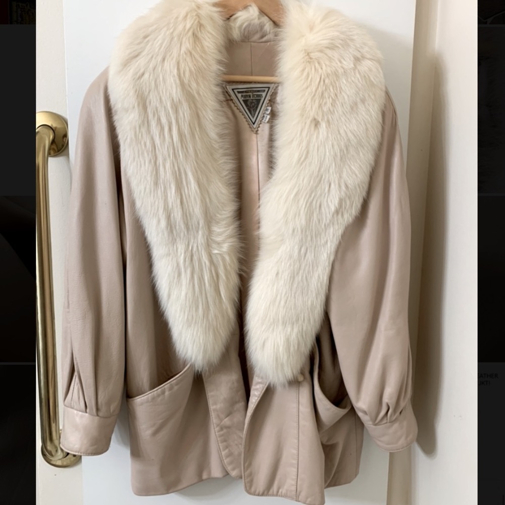 J Percy for Marvin Richards leather fox fur coat